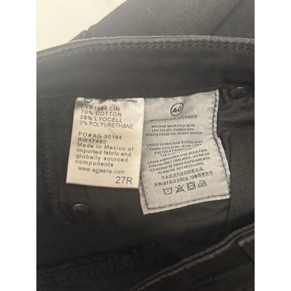 AG Adriano Goldschmied The Legging Super Skinny Jeans 27 Black NWOT Stretch - Picture 3 of 5